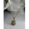 Stauer 925 Sterling Silver Gold Plated Yellow & White Cz Flower Necklace
