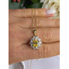 Stauer 925 Sterling Silver Gold Plated Yellow & White Cz Flower Necklace