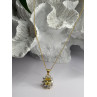 Stauer 925 Sterling Silver Gold Plated Yellow & White Cz Flower Necklace