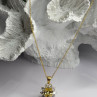 Stauer 925 Sterling Silver Gold Plated Yellow & White Cz Flower Necklace