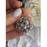 Vintage 925 Sterling Silver Abalone Pendant Length 1.70 in