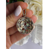 Vintage 925 Sterling Silver Abalone Pendant Length 1.70 in