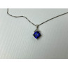 925 Sterling Silver  London Blue Topaz Ring & Chain with Pendant Set