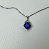 925 Sterling Silver London Blue Topaz Ring & Chain With Pendant Set