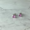 925 Sterling Silver Morganite and CZ 