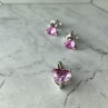925 Sterling Silver Morganite and CZ 