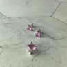 925 Sterling Silver Morganite and CZ 