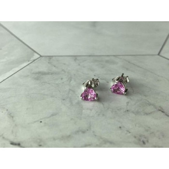 925 Sterling Silver Morganite and CZ 