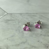 925 Sterling Silver Morganite and CZ 