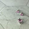 925 Sterling Silver Morganite and CZ 
