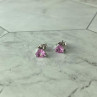925 Sterling Silver Morganite and CZ 