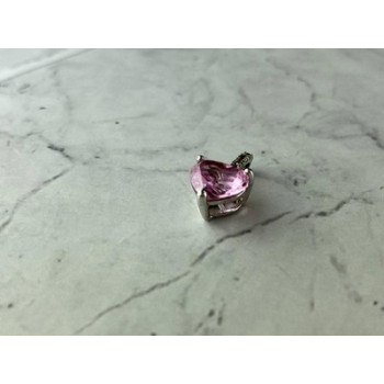 925 Sterling Silver Morganite and CZ 
