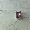 925 Sterling Silver Morganite and CZ 
