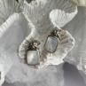 Vintage 925 Sterling Silver Abalone Earrings