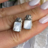 Vintage 925 Sterling Silver Abalone Earrings