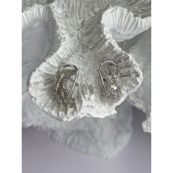 Beautiful 925 Sterling Silver White Topaz Earrings