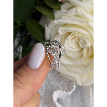 Beautiful 925 Sterling Silver White Topaz Earrings