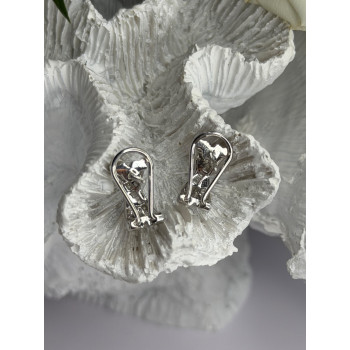 Beautiful 925 Sterling Silver White Topaz Earrings
