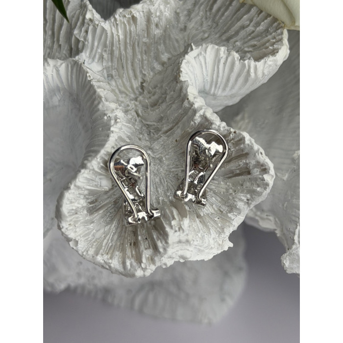 Beautiful 925 Sterling Silver White Topaz Earrings