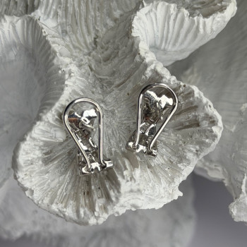 Beautiful 925 Sterling Silver White Topaz Earrings