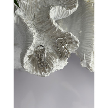 Beautiful 925 Sterling Silver White Topaz Earrings