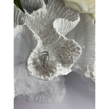 Beautiful 925 Sterling Silver White Topaz Earrings