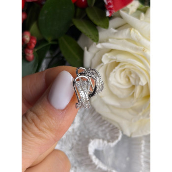 Beautiful 925 Sterling Silver White Topaz Earrings