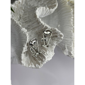Beautiful 925 Sterling Silver White Topaz Earrings