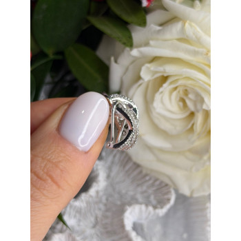 Beautiful 925 Sterling Silver White Topaz Earrings