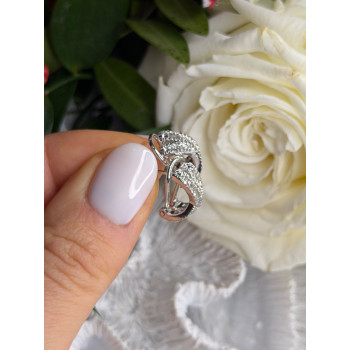 Beautiful 925 Sterling Silver White Topaz Earrings