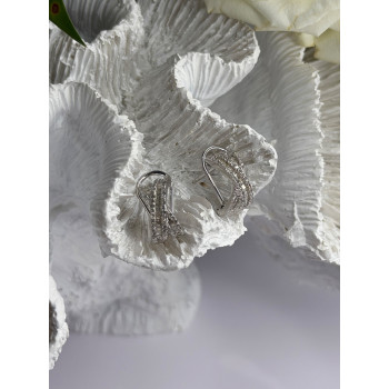 Beautiful 925 Sterling Silver White Topaz Earrings