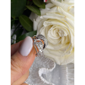 Beautiful 925 Sterling Silver White Topaz Earrings