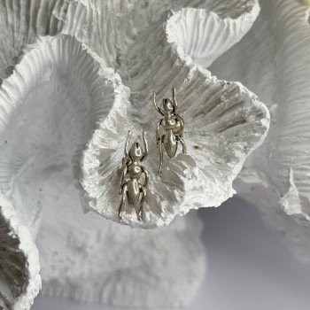 Cute Ant Bug 925 Sterling Silver Earrings