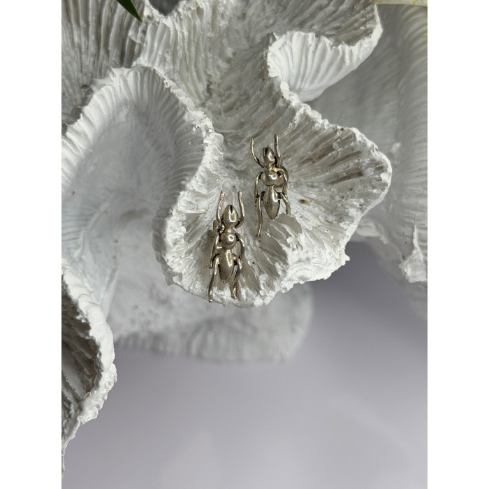 Cute Ant Bug 925 Sterling Silver Earrings