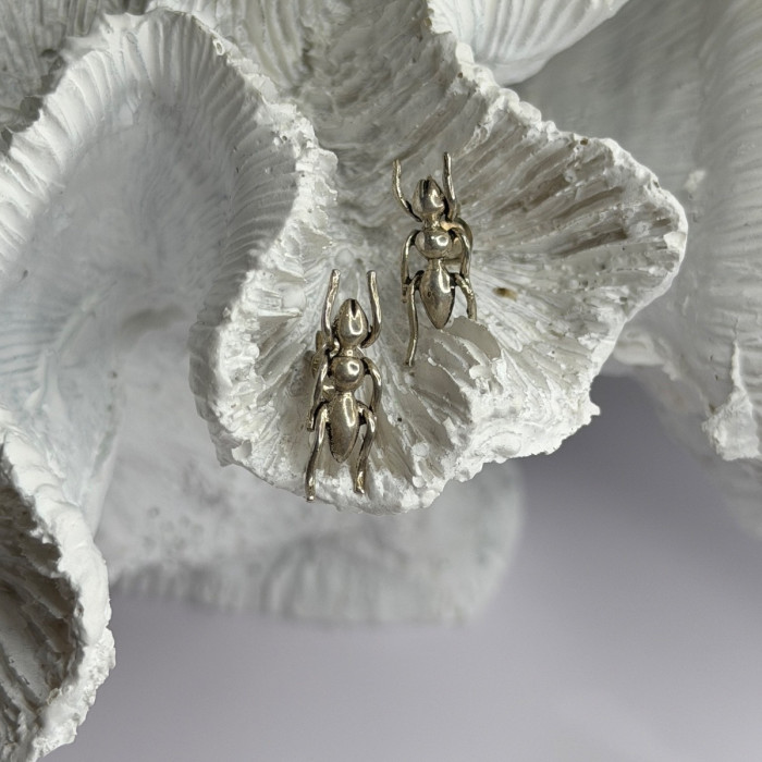 Cute Ant Bug 925 Sterling Silver Earrings
