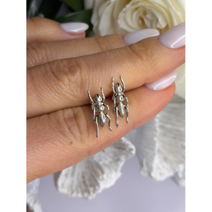 Cute Ant Bug 925 Sterling Silver Earrings