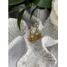 Vintage 925 Sterling Silver Citrine Earrings