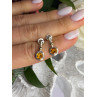 Vintage 925 Sterling Silver Citrine Earrings