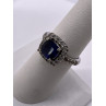 925 Sterling Silver Spinel & Beryl Ring Size 6.5