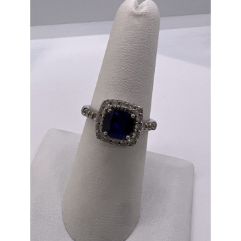 925 Sterling Silver Spinel & Beryl Ring Size 6.5
