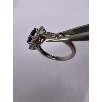 925 Sterling Silver Spinel & Beryl Ring Size 6.5