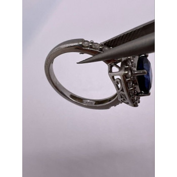 925 Sterling Silver Spinel & Beryl Ring Size 6.5