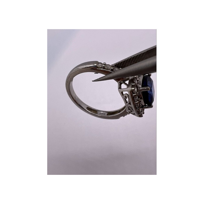 925 Sterling Silver Spinel & Beryl Ring Size 6.5