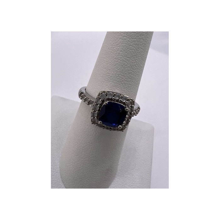 925 Sterling Silver Spinel & Beryl Ring Size 6.5