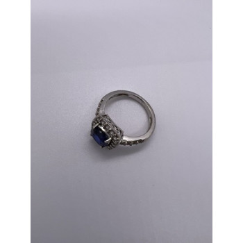 925 Sterling Silver Spinel & Beryl Ring Size 6.5