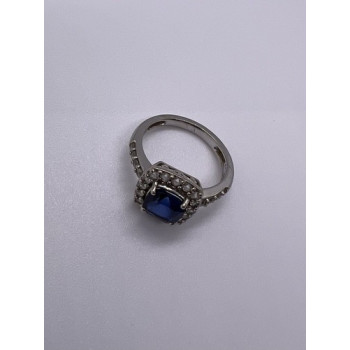 925 Sterling Silver Spinel & Beryl Ring Size 6.5