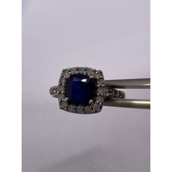925 Sterling Silver Spinel & Beryl Ring Size 6.5