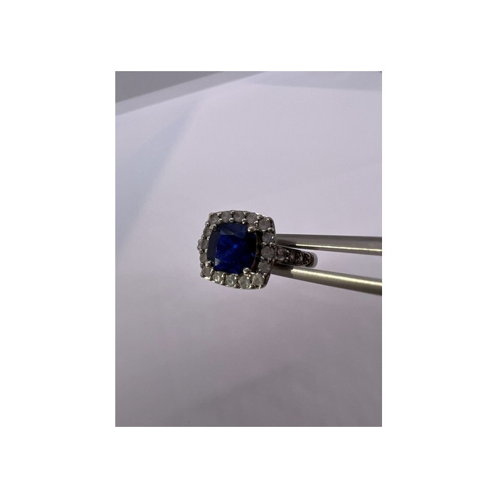 925 Sterling Silver Spinel & Beryl Ring Size 6.5