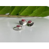 925 Sterling Silver Pink Agate Stud Earrings & Pendant Set
