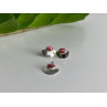 925 Sterling Silver Pink Agate Stud Earrings & Pendant Set
